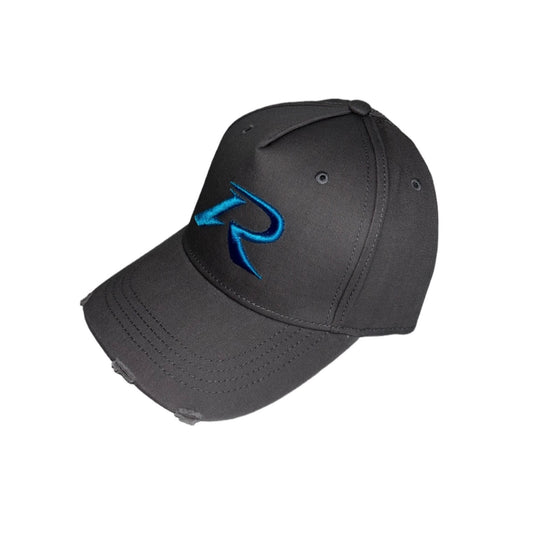 R logo full material cap grey blue