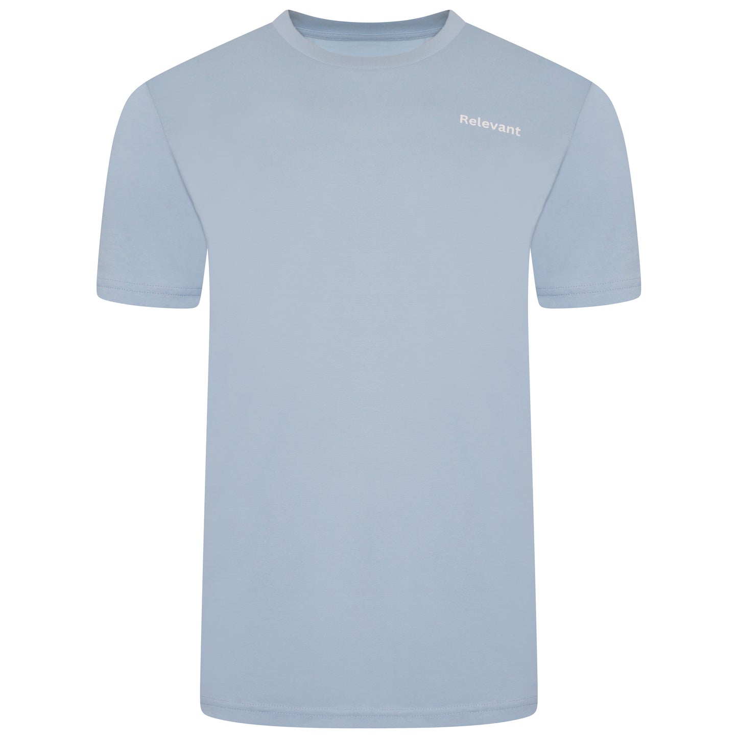 Made In England tee sky blue white