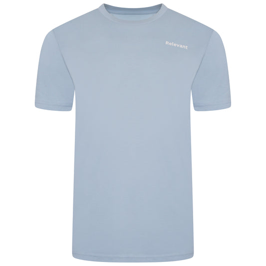 Made In England tee sky blue white