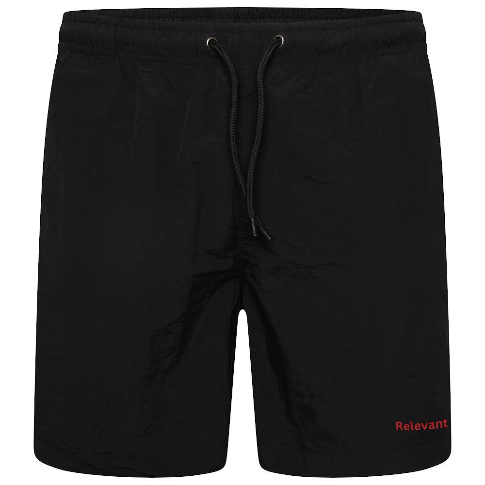 RELEVANT logo swim shorts black